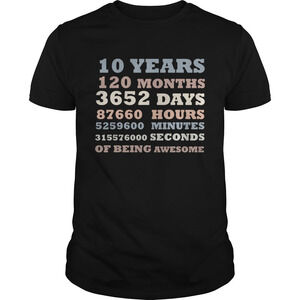 Years Old 10Th Birthday  Retro T Shirt 120 Months T-Shirt